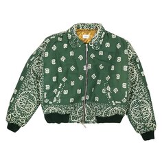 Куртка Rhude Bandana Bomber &apos;Forest/Cream&apos;, зеленый