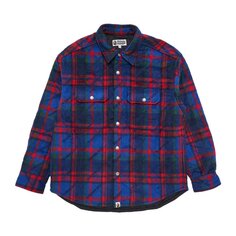 Куртка BAPE Logo Check Pattern Padded Flannel Shirt &apos;Navy&apos;, синий