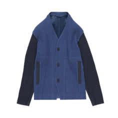 Куртка Homme Plissé Issey Miyake Color Block &apos;Stormy Blue&apos;, синий