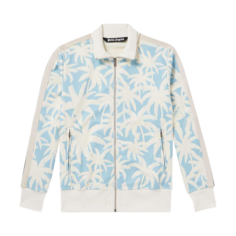 Куртка Palm Angels Palms All Over Track &apos;Light Blue/Off White&apos;, синий