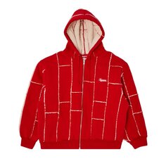 Толстовка Supreme Faux Shearling Zip Up Hooded &apos;Red&apos;, красный