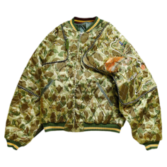 Куртка Kapital Rayon Satin Quilting Camo Sham Bomber (Beautiful Vietnam) &apos;Khaki&apos;, загар