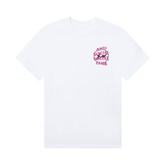 Футболка Anti Social Social Club x Fragment Design Half Tone Logo &apos;White/Pink&apos;, белый