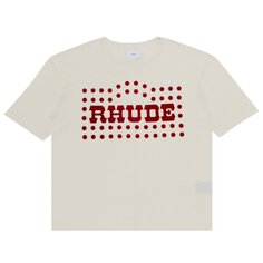 Футболка Rhude Flocked Burnout &apos;Vintage White&apos;, белый