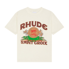 Футболка Rhude Saint Croix &apos;Vintage White&apos;, белый