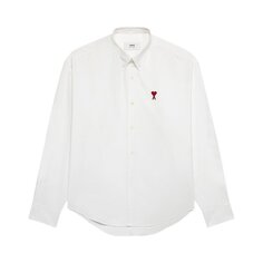 Рубашка Ami Boxy Fit &apos;Natural White&apos;, белый