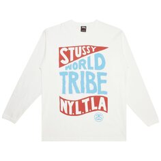 Лонгслив Stussy Gear World Tribe NYLTLA &apos;White&apos;, белый