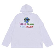 Лонгслив Vetements Cool Earth Hooded &apos;White&apos;, белый