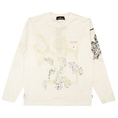 Футболка Stone Island Abstract Print Long-Sleeve &apos;White&apos;, белый