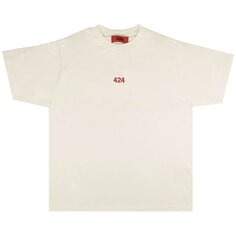 Футболка 424 Logo Cotton Short-Sleeve &apos;White&apos;, белый Suncoat Girl