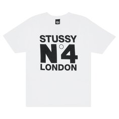 Футболка Stussy No.4 London &apos;White&apos;, белый