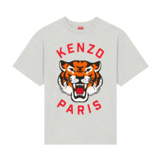 Футболка Kenzo Lucky Tiger Oversize &apos;Pale Grey&apos;, серый