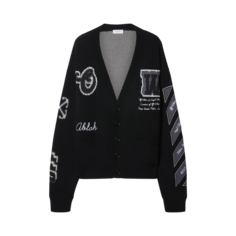 Кардиган Off-White Varsity Knit &apos;Black/Black&apos;, черный