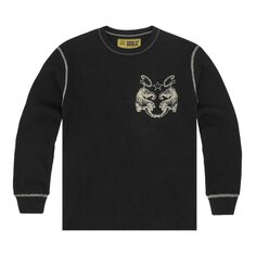 Лонгслив Corteiz Tiger Contrast Waffle &apos;Black&apos;, черный