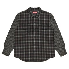 Рубашка Supreme Houndstooth Plaid Flannel &apos;Black&apos;, черный