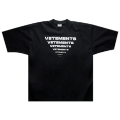 Футболка Vetements Pyramid Logo &apos;Black&apos;, черный