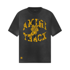 Футболка Amiri Track &apos;Faded Black&apos;, черный