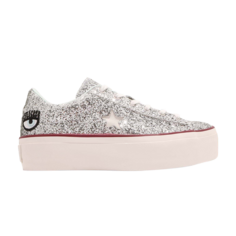 Кроссовки Converse Chiara Ferragni x Wmns One Star Platform Ox &apos;Glitter&apos;, серебряный