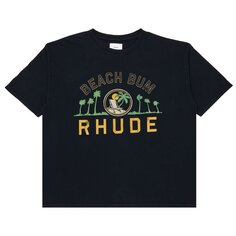 Футболка Rhude Palmera &apos;Vintage Black&apos;, черный