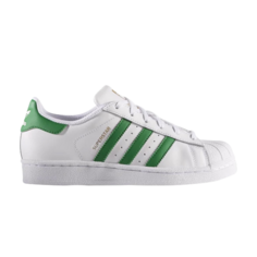 Кроссовки Adidas Superstar Foundation J &apos;White Green&apos;, белый