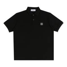 Рубашка Stone Island Compass Patch Polo &apos;Black&apos;, черный