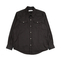 Рубашка Our Legacy Frontier &apos;Black Chalk Stripe&apos;, черный