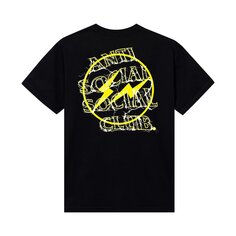 Футболка Anti Social Social Club x Fragment Design Bolt &apos;Black/Yellow&apos;, черный