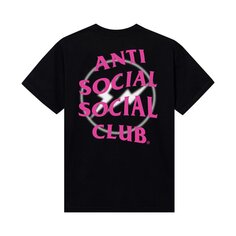 Футболка Anti Social Social Club x Fragment Design Half Tone Logo &apos;Black/Pink&apos;, черный