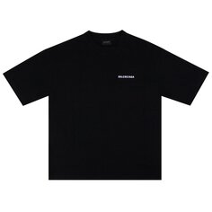 Футболка Balenciaga Logo &apos;Black&apos;, черный