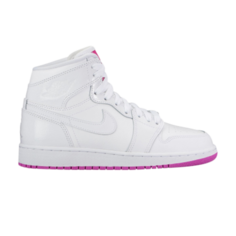 Кроссовки Air Jordan 1 Mid GS &apos;Fuchsia&apos;, белый