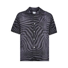 Рубашка Rhude Rayon Zebra &apos;Black/Charcoal&apos;, черный