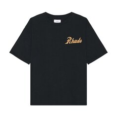 Футболка Rhude Rallye &apos;Vintage Black&apos;, черный