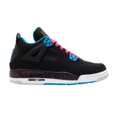 Кроссовки Air Jordan 4 Retro GS &apos;Black Vivid Pink&apos;, черный