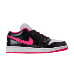 Кроссовки Air Jordan 1 Low GS &apos;Black Hyper Pink&apos;, черный