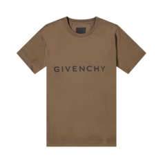 Футболка Givenchy Archetype Slim Fit &apos;Khaki&apos;, зеленый
