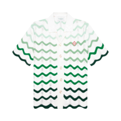 Рубашка Casablanca Wavy Gradient Crochet &apos;Green/White&apos;, зеленый