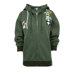 Худи Loewe Zip Up &apos;Vintage Green&apos;, зеленый