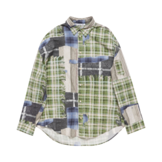 Рубашка Acne Studios Button Up &apos;Green/Multicolor&apos;, зеленый