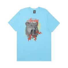 Футболка Stussy Pop Lion &apos;Teal&apos;, бирюзовый