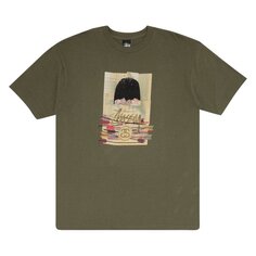 Футболка Stussy Night Sky Mountain &apos;Olive&apos;, зеленый