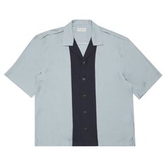 Рубашка Dries Van Noten Paneled Short-Sleeve &apos;Light Blue&apos;, синий