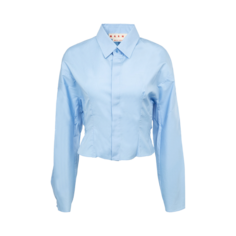 Рубашка Marni Long-Sleeve Cropped &apos;Iris Blue&apos;, синий