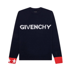 Свитер Givenchy Logo Intarsia &apos;Navy/Red&apos;, синий