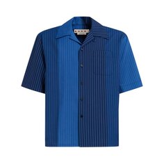 Рубашка Marni Degrade Stripe Wool Short-Sleeve &apos;Blumarine&apos;, синий