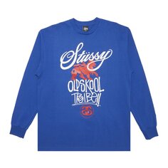 Лонгслив Stussy Old Skool Tribe &apos;Royal Blue&apos;, синий