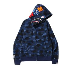 Худи BAPE Color Camo Shark Full Zip &apos;Navy&apos;, синий