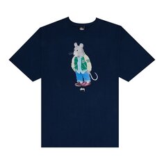 Футболка Stussy Prep Rat &apos;Navy&apos;, синий