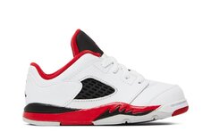 Кроссовки Air Jordan 5 Retro Low TD &apos;Fire Red&apos;, белый