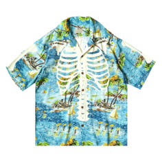 Рубашка Kapital Rayon Kamehameha Bone Wrangle Collar Aloha &apos;Blue&apos;, синий