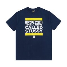 Футболка Stussy Down With The Crew &apos;Navy&apos;, синий
